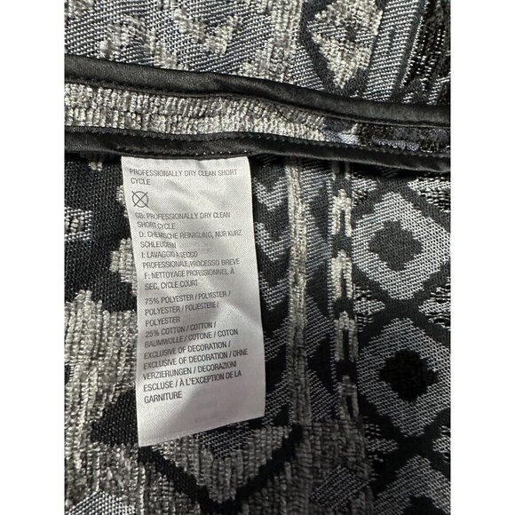 SUSAN GRAVER Artisan Embellished Snap Close Tapestry Jacket Grey Size 6 - Picture 9 of 12